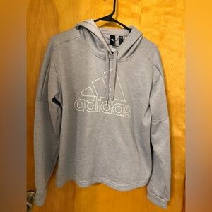 Adidas Crop Gray Hoodie Top